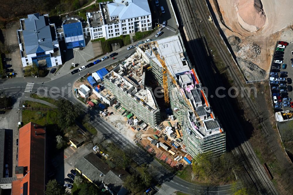 Aerial photograph Nürnberg - Construction site for the multi-family residential building Martin-Albert-Strasse - Thumenberger Weg in the district Sankt Jobst in Nuremberg in the state Bavaria, Germany