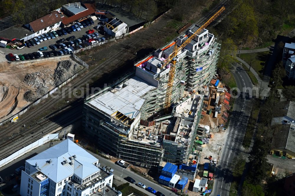 Aerial image Nürnberg - Construction site for the multi-family residential building Martin-Albert-Strasse - Thumenberger Weg in the district Sankt Jobst in Nuremberg in the state Bavaria, Germany