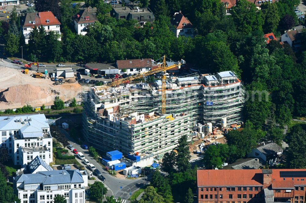 Aerial photograph Nürnberg - Construction site for the multi-family residential building Martin-Albert-Strasse - Thumenberger Weg in the district Sankt Jobst in Nuremberg in the state Bavaria, Germany