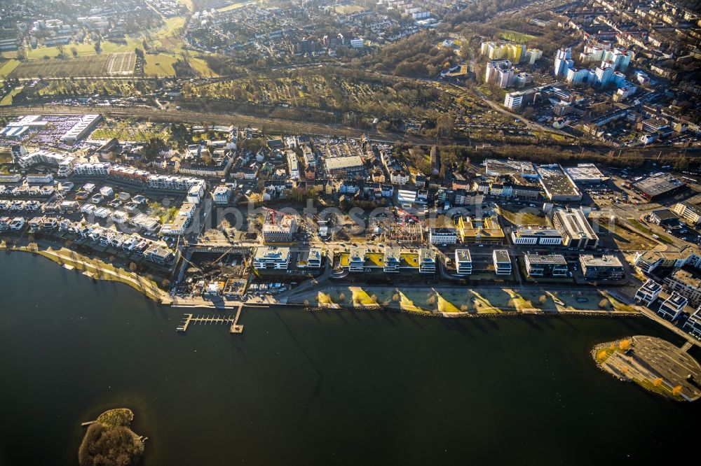 Aerial image Dortmund - Construction site for the multi-family residential building on Phoenixseestrasse in the district Hoerde in Dortmund in the state North Rhine-Westphalia, Germany