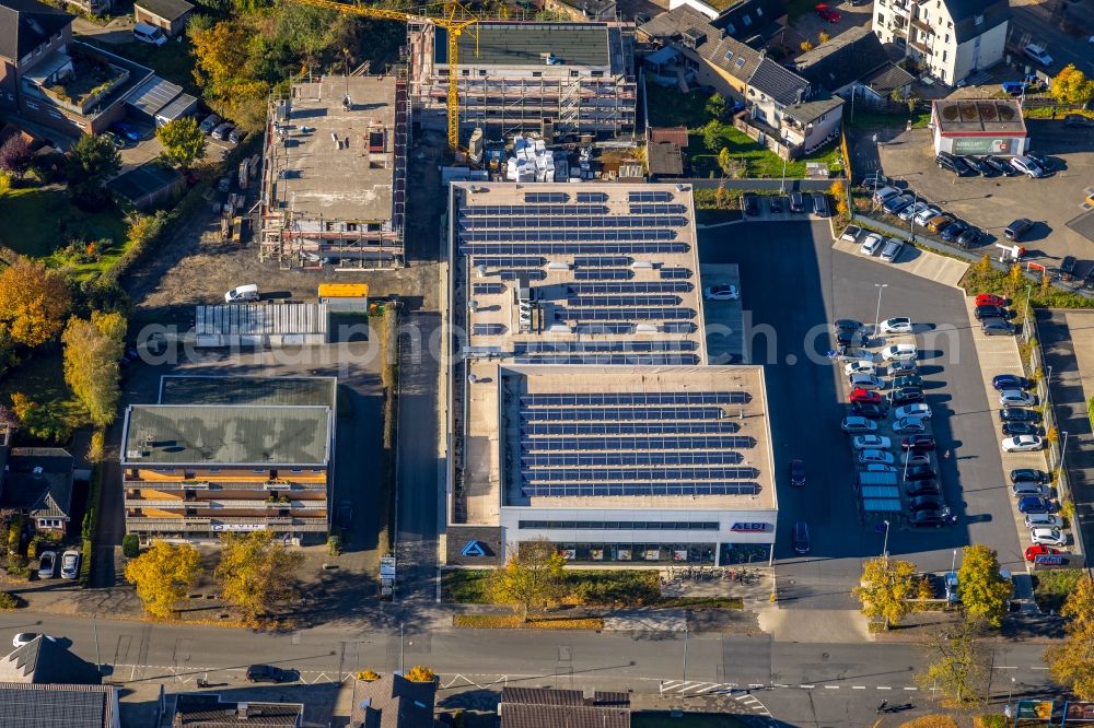 Aerial image Hamm - Construction site for the multi-family residential building of the project Heessener Gaerten Kleine Amtsstrasse in the district Heessen in Hamm at Ruhrgebiet in the state North Rhine-Westphalia, Germany