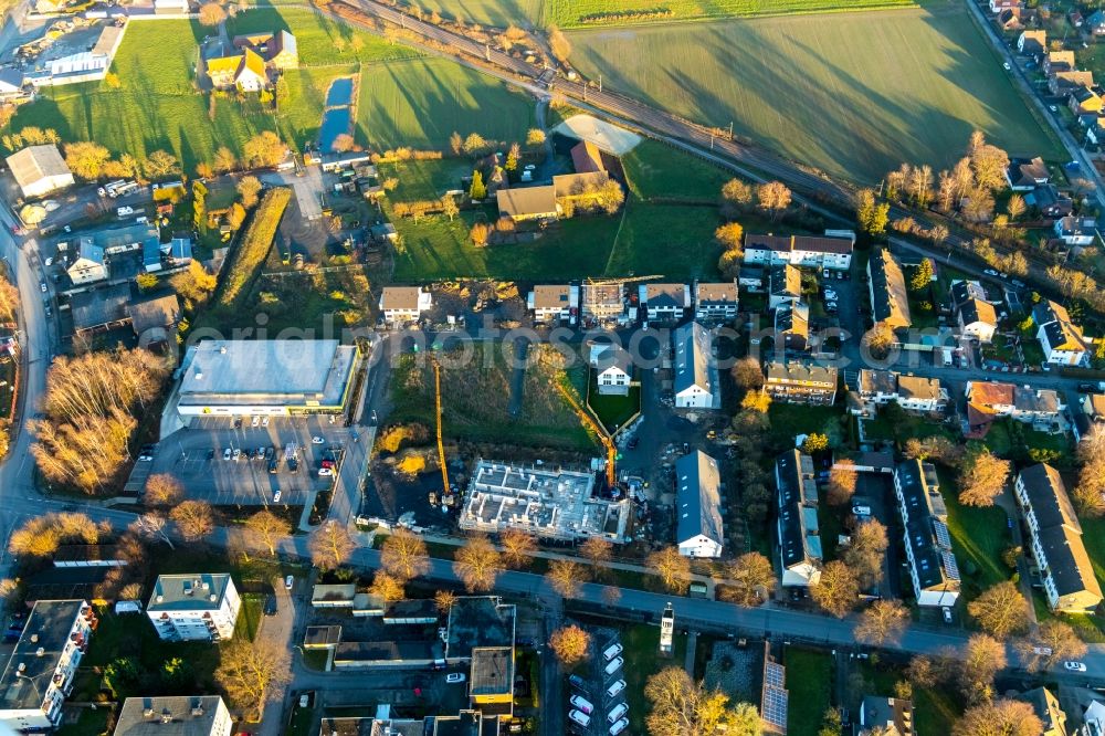 Aerial image Hamm - Construction site for the multi-family residential building on Weetfelder Strasse in the district Selmigerheide in Hamm in the state North Rhine-Westphalia, Germany