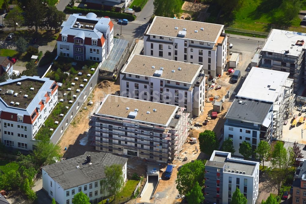 Aerial photograph Dresden - Construction site for the multi-family residential building Zinnwalder Strasse - Kipsdorfer Strasse in the district Striesen in Dresden in the state Saxony, Germany