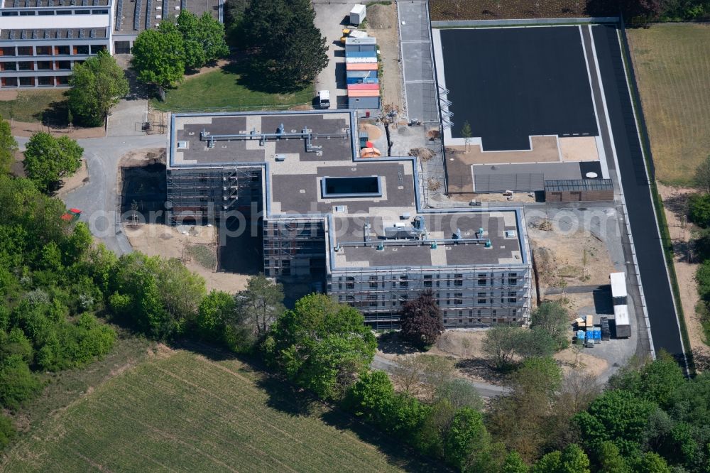 Aerial photograph Würzburg - Construction site for the new construction of a dorm residential care home - building for the physically handicapped Jakob Riedinger Haus in the district Heuchelhof in Wuerzburg in the state Bavaria, Germany