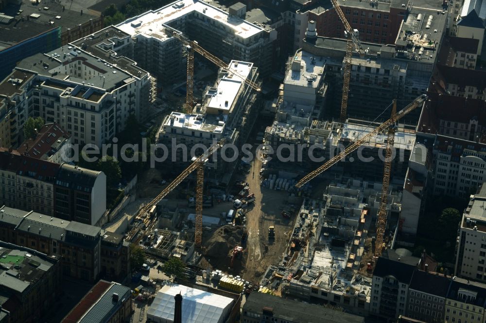 Berlin from above - Construction site for the new building of the residential district La Vie in Berlin Prenzlauer Berg