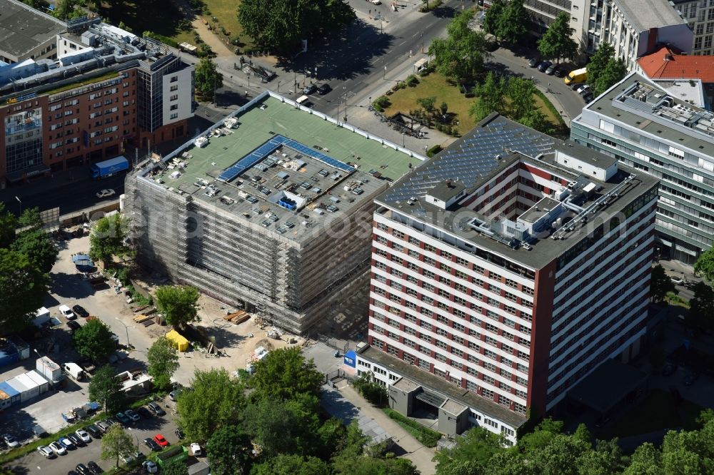 Berlin from above - Construction for the reconstruction and renovation of the Federal Ministry for Economic Cooperation and Development in Stresemannstrasse in Berlin, Germany