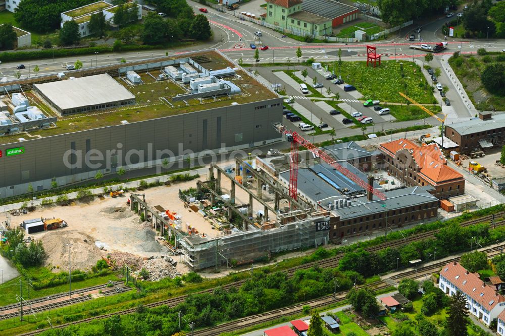 Aerial photograph Heidelberg - Construction for the reconstruction of the former depot on street Am Bahnbetriebswerk in Heidelberg in the state Baden-Wuerttemberg, Germany