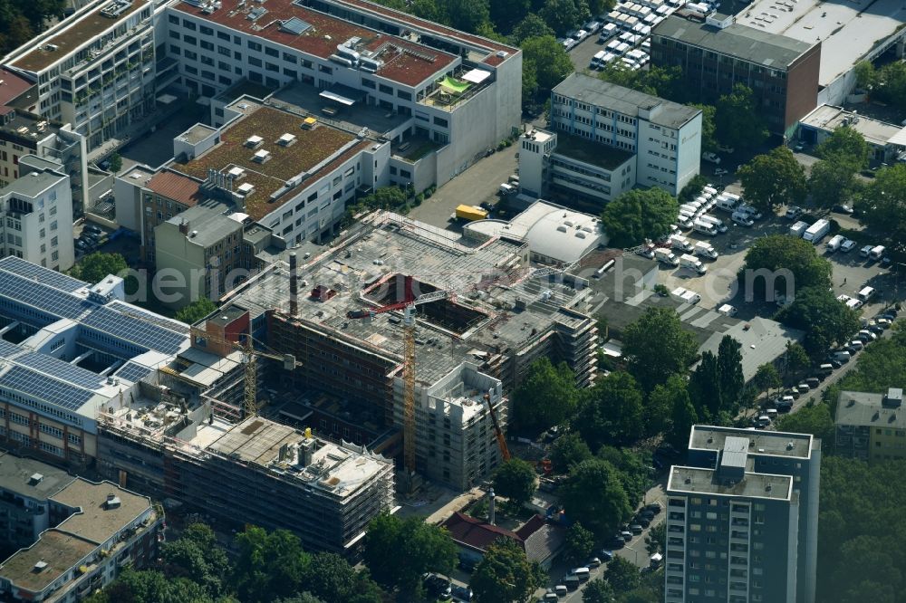 Berlin from above - Construction for the reconstruction of Gewerbehof Ritterstrasse in the district Kreuzberg in Berlin, Germany