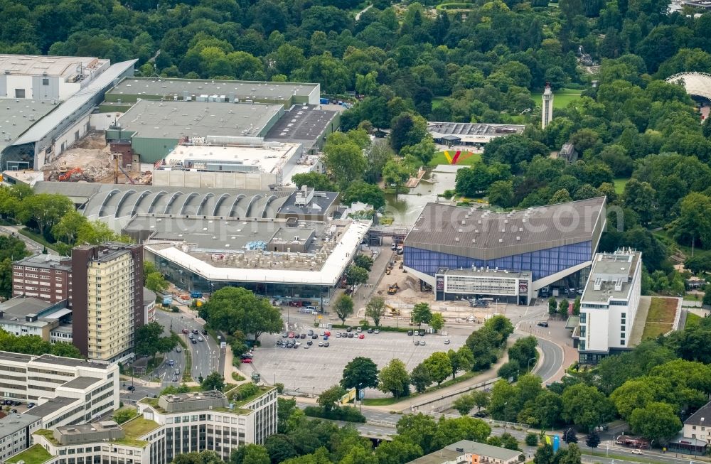 Aerial image Essen - Construction for the reconstruction of the fairground in the Norbertstrasse in Essen in the state North Rhine-Westphalia