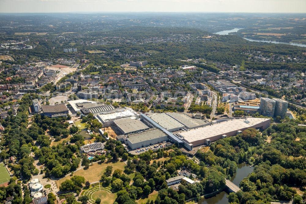 Aerial image Essen - Construction for the reconstruction of the fairground in the Norbertstrasse in Essen in the state North Rhine-Westphalia