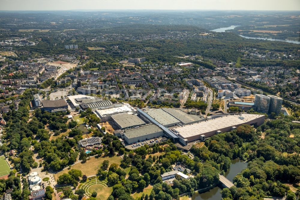 Aerial photograph Essen - Construction for the reconstruction of the fairground in the Norbertstrasse in Essen in the state North Rhine-Westphalia