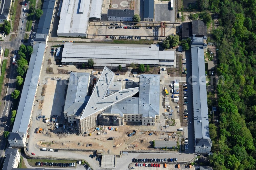 Dresden from the bird's eye view: View of the Dresden Military History Museum ( Army Museum ) during the implementation and expansion