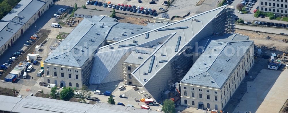 Dresden from the bird's eye view: View of the Dresden Military History Museum ( Army Museum ) during the implementation and expansion