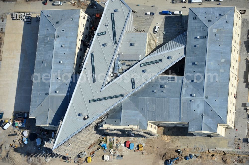 Dresden from above - View of the Dresden Military History Museum ( Army Museum ) during the implementation and expansion