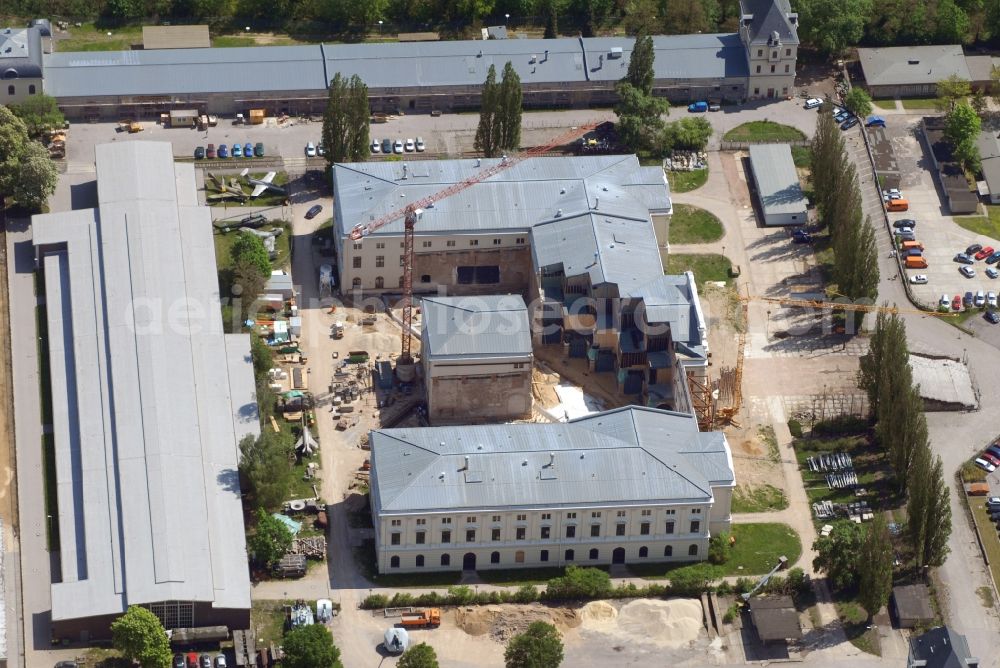 Dresden from the bird's eye view: View of the Dresden Military History Museum ( Army Museum ) during the implementation and expansion