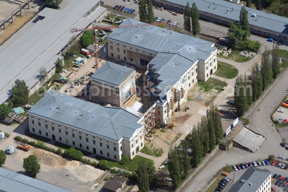 Dresden from the bird's eye view: View of the Dresden Military History Museum ( Army Museum ) during the implementation and expansion