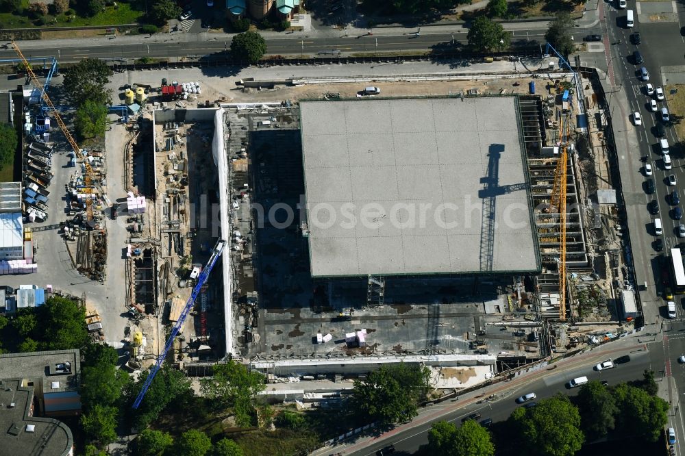 Aerial image Berlin - Construction for the reconstruction of Neue Nationalgalerie on Potsdamer Strasse in Berlin, Germany