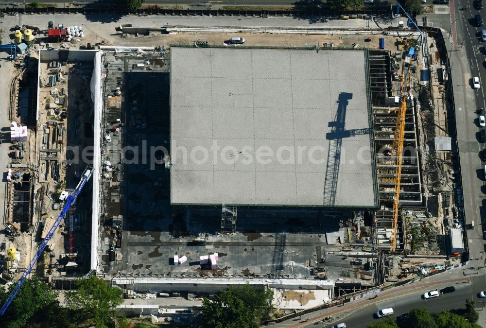 Aerial photograph Berlin - Construction for the reconstruction of Neue Nationalgalerie on Potsdamer Strasse in Berlin, Germany