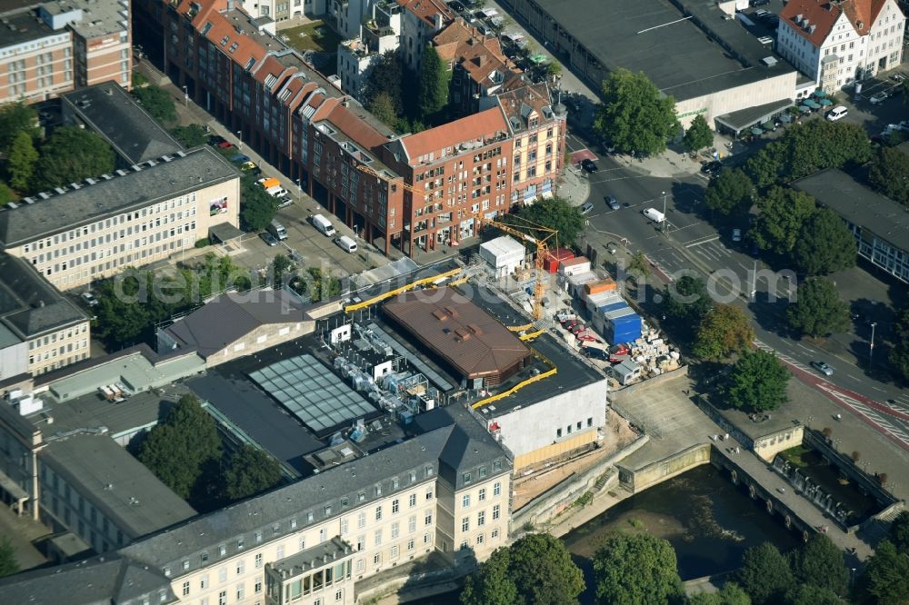 Aerial photograph Hannover - Construction site to renovate and redevelop the plenary hall of the Parliament of Lower Saxony in Hannover in the state of Lower Saxony
