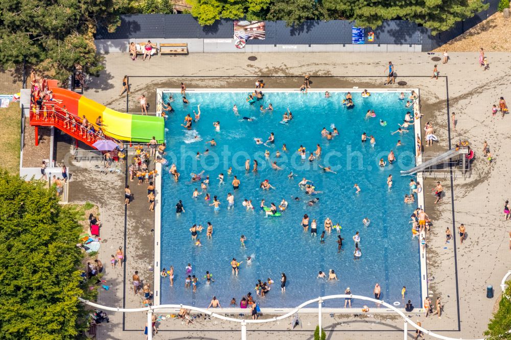 Aerial image Oberhausen - Construction for the reconstruction on Solbad Vonderort in Oberhausen in the state North Rhine-Westphalia, Germany