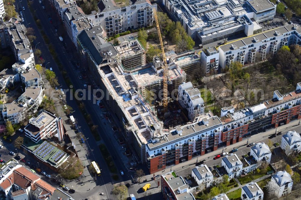 Aerial image Berlin - Construction for the reconstruction Victoriahoefe of Cresco Capital Group Limited on Lindenstrasse in the district Kreuzberg in Berlin, Germany