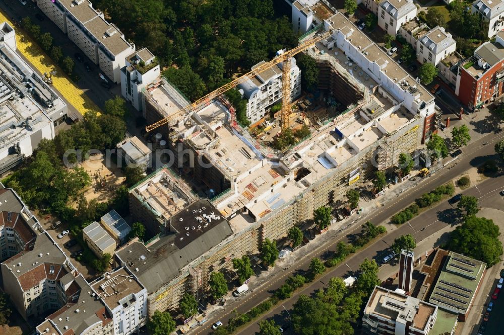 Aerial image Berlin - Construction for the reconstruction Victoriahoefe of Cresco Capital Group Limited on Lindenstrasse in the district Kreuzberg in Berlin, Germany