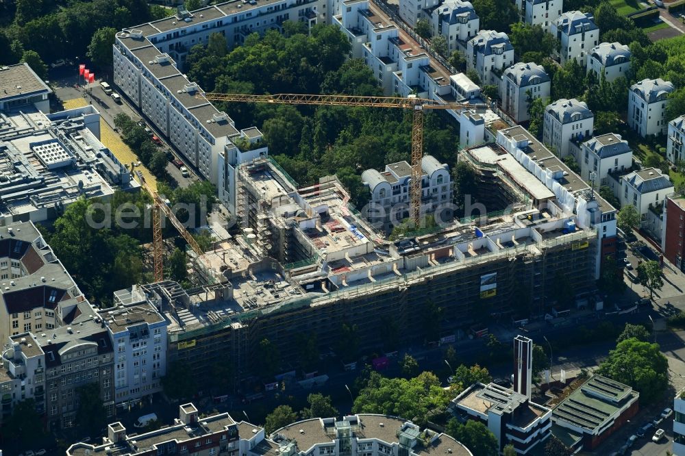 Aerial image Berlin - Construction for the reconstruction Victoriahoefe of Cresco Capital Group Limited on Lindenstrasse in the district Kreuzberg in Berlin, Germany