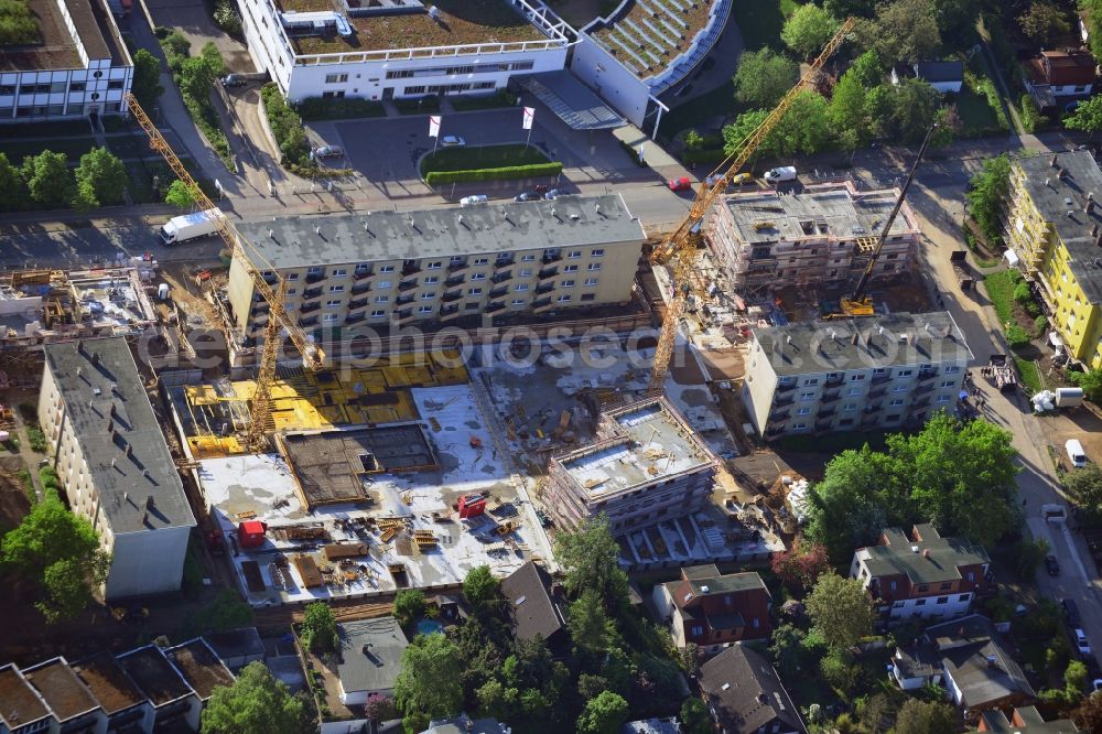 Aerial image Berlin - Construction site for the new building Kormoranweg in Berlin in Germany