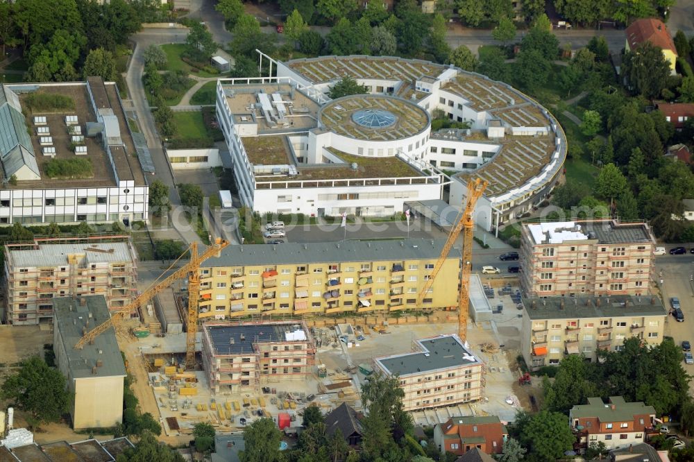 Aerial photograph Berlin - Construction site for the new building Kormoranweg in Berlin in Germany