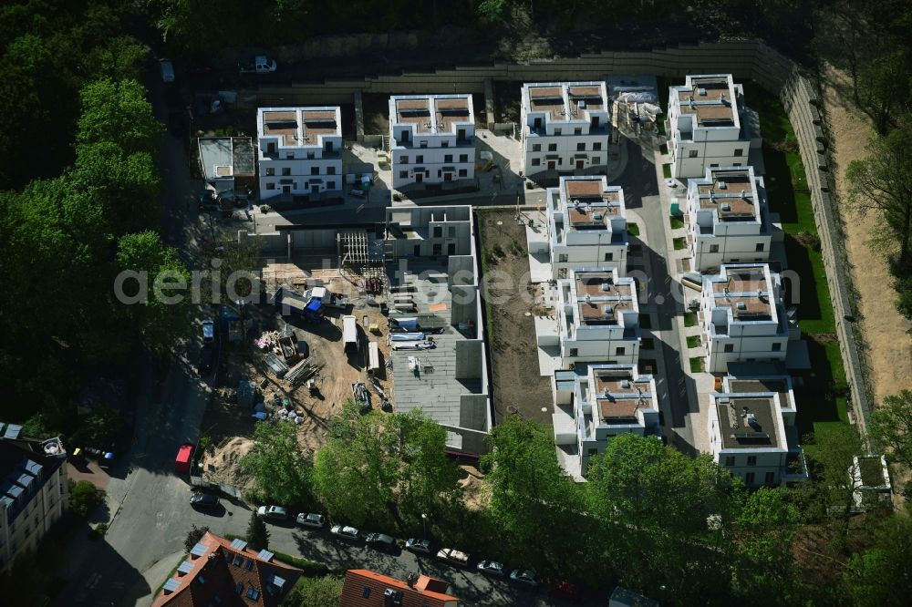 Potsdam from above - New construction site for the construction of a kindergarten building and Nursery school Albert-Einstein-Strasse corner Am Havelblick in Potsdam in the state Brandenburg, Germany