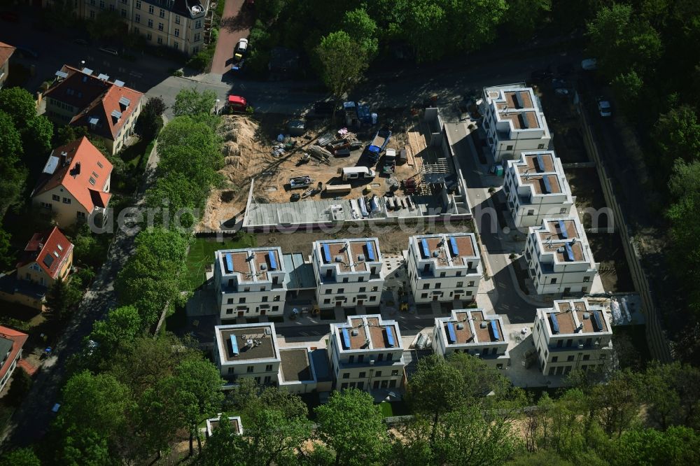 Potsdam from the bird's eye view: New construction site for the construction of a kindergarten building and Nursery school Albert-Einstein-Strasse corner Am Havelblick in Potsdam in the state Brandenburg, Germany