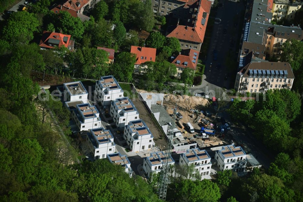 Aerial photograph Potsdam - New construction site for the construction of a kindergarten building and Nursery school Albert-Einstein-Strasse corner Am Havelblick in Potsdam in the state Brandenburg, Germany