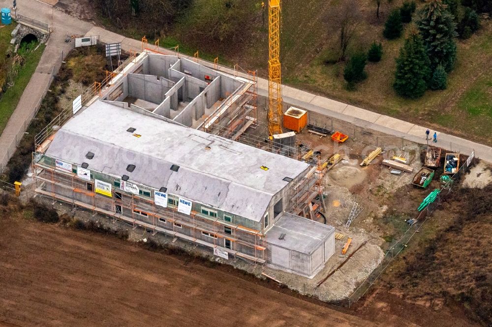 Aerial photograph Ettenheim - New construction site for the construction of a kindergarten building and Nursery school Superten in Ettenheim in the state Baden-Wurttemberg, Germany