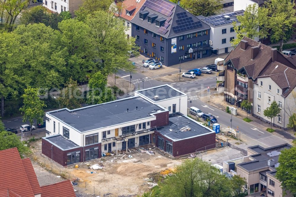 Gladbeck from above - New construction site for the construction of a kindergarten building and Nursery school on Postallee - Mittelstrasse in Gladbeck at Ruhrgebiet in the state North Rhine-Westphalia, Germany