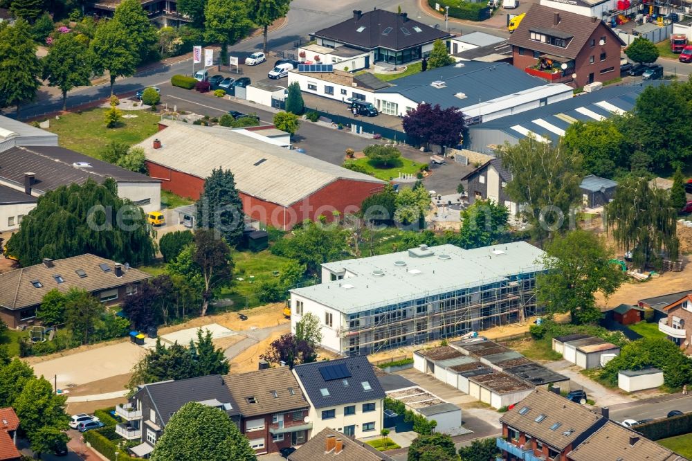 Aerial image Haltern am See - New construction site for the construction of a kindergarten building and Nursery school on Lohausstrasse in Haltern am See in the state North Rhine-Westphalia, Germany