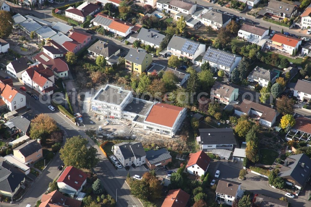 Harxheim from the bird's eye view: New construction site for the construction of a kindergarten building and Nursery school in Harxheim in the state Rhineland-Palatinate, Germany