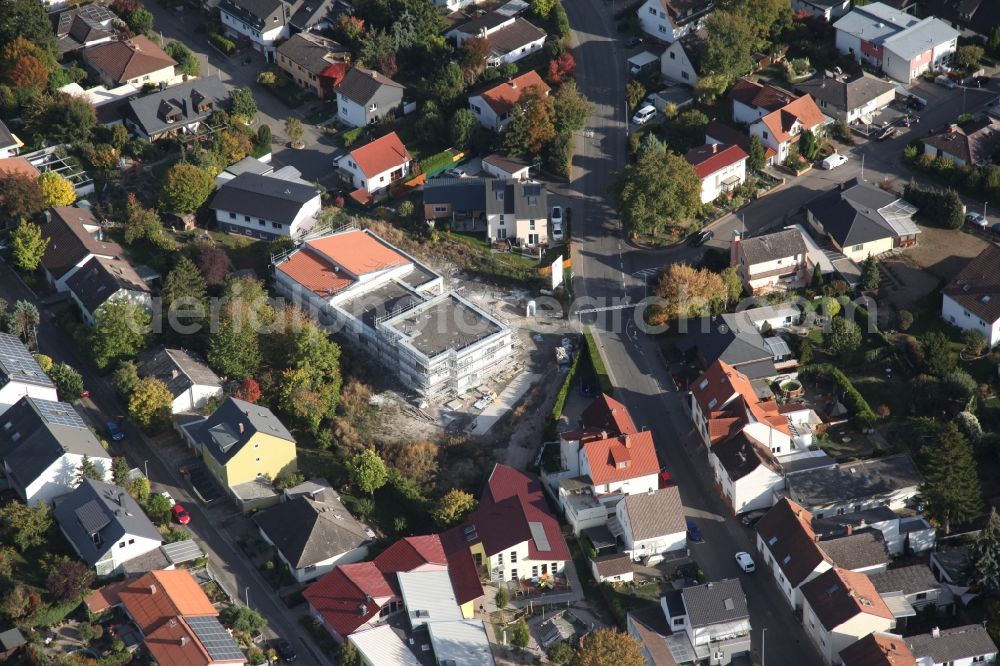 Aerial image Harxheim - New construction site for the construction of a kindergarten building and Nursery school in Harxheim in the state Rhineland-Palatinate, Germany