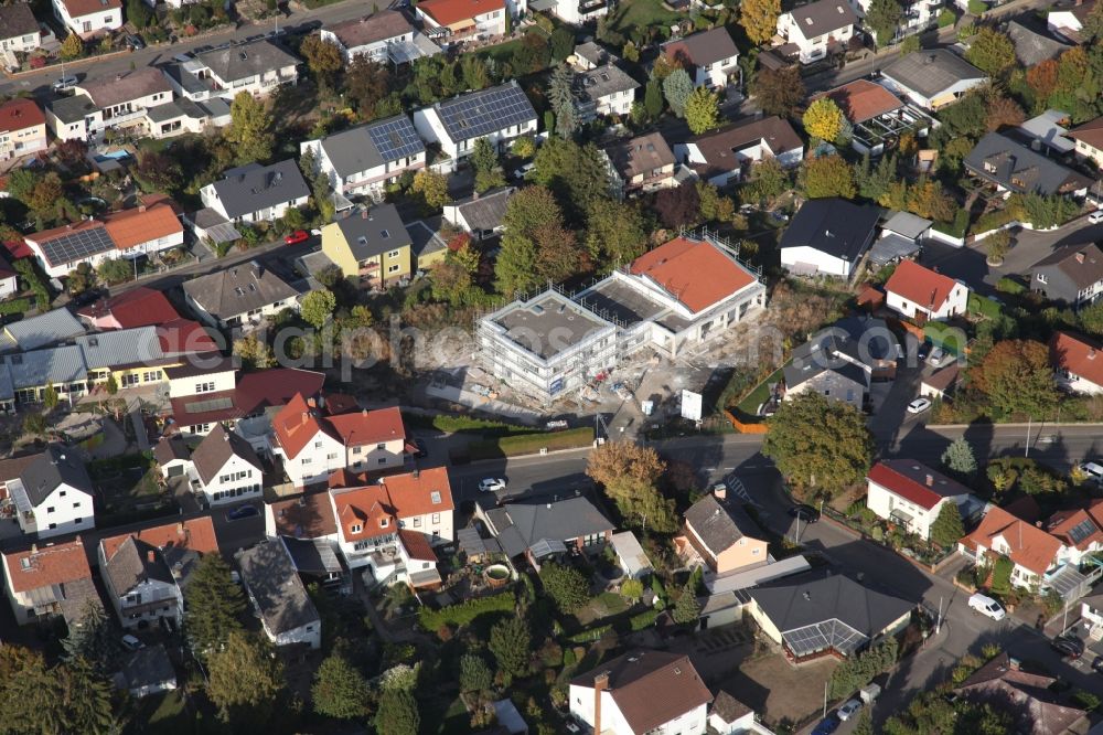 Harxheim from above - New construction site for the construction of a kindergarten building and Nursery school in Harxheim in the state Rhineland-Palatinate, Germany