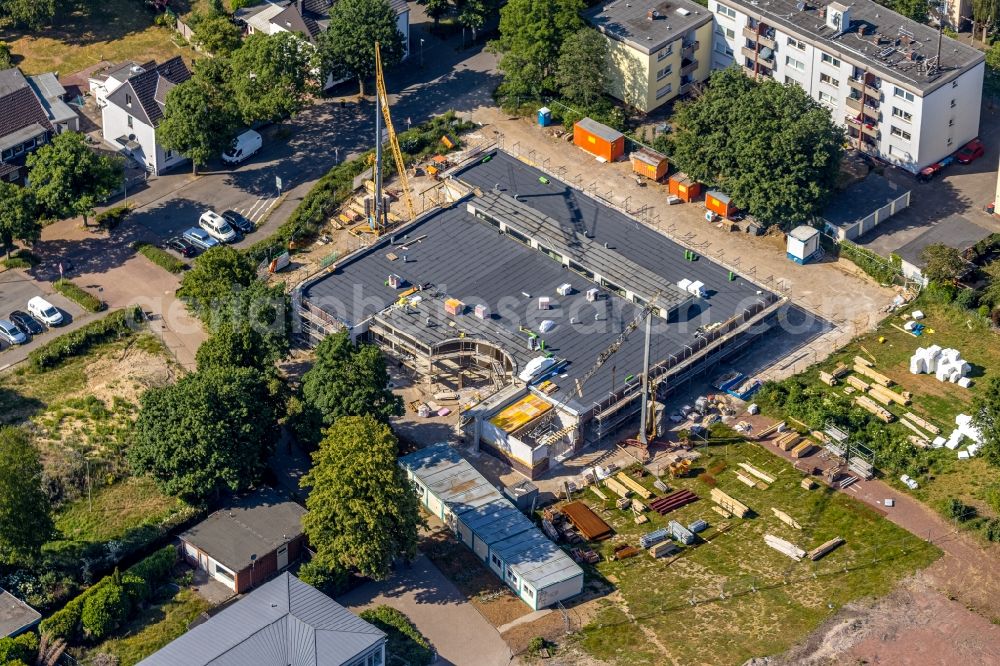 Dinslaken from above - New construction site for the construction of a kindergarten building and Nursery school on Hagenstrasse in the district Eppinghoven in Dinslaken in the state North Rhine-Westphalia, Germany