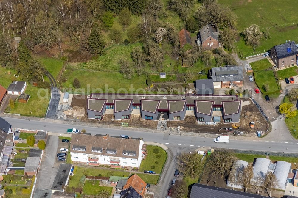 Hamm from the bird's eye view: New construction site for the construction of a kindergarten building and Nursery school on Grosser Sandweg in the district Heessen in Hamm at Ruhrgebiet in the state North Rhine-Westphalia, Germany