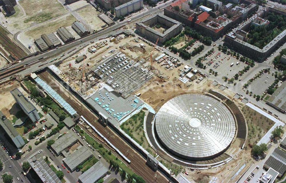 Aerial image Berlin - Construction site of the velodrome at the Landsberger Allee by the OSB Sportstättenbauten