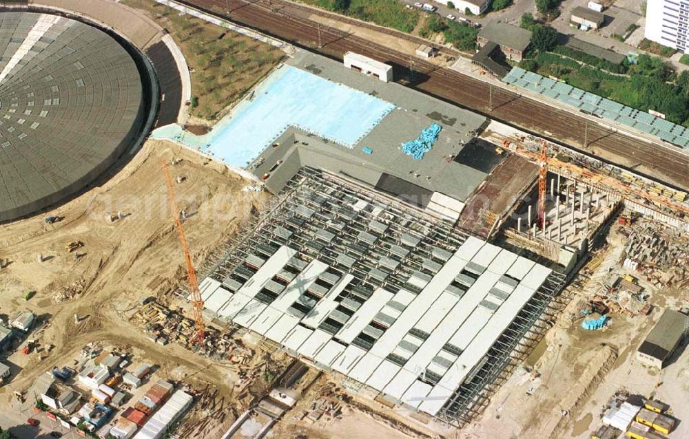 Aerial photograph Berlin - Construction site of the velodrome at the Landsberger Allee by the OSB Sportstättenbauten