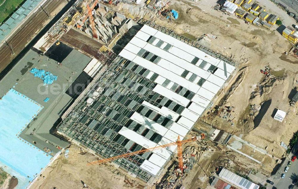 Aerial image Berlin - Construction site of the velodrome at the Landsberger Allee by the OSB Sportstättenbauten