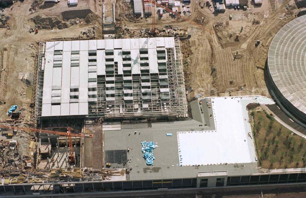 Aerial photograph Berlin - Construction site of the velodrome at the Landsberger Allee by the OSB Sportstättenbauten