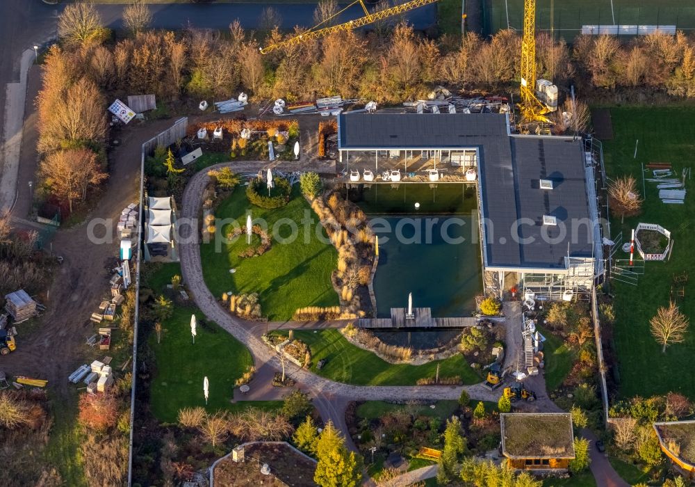 Aerial image Soest - Construction for the expansion of the spa and swimming pool at the swimming pool of Recreation AquaFun Soest on Ardeyweg in Soest in the state North Rhine-Westphalia, Germany