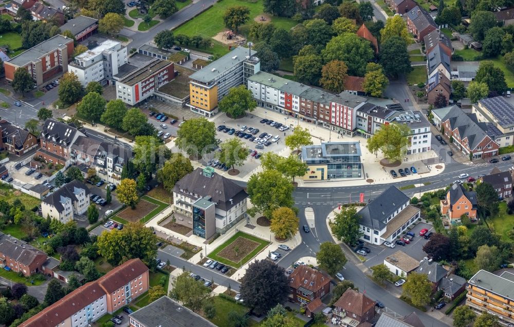 Hamm from above - Construction site for the extension and renovation of a building on the clinic premises of the hospital St. Barbara-Klinik Hamm-Heessen GmbH Abteilung fuer Urologie Am Heessener Wald in the district Heessen in Hamm at Ruhrgebiet in the state North Rhine-Westphalia, Germany