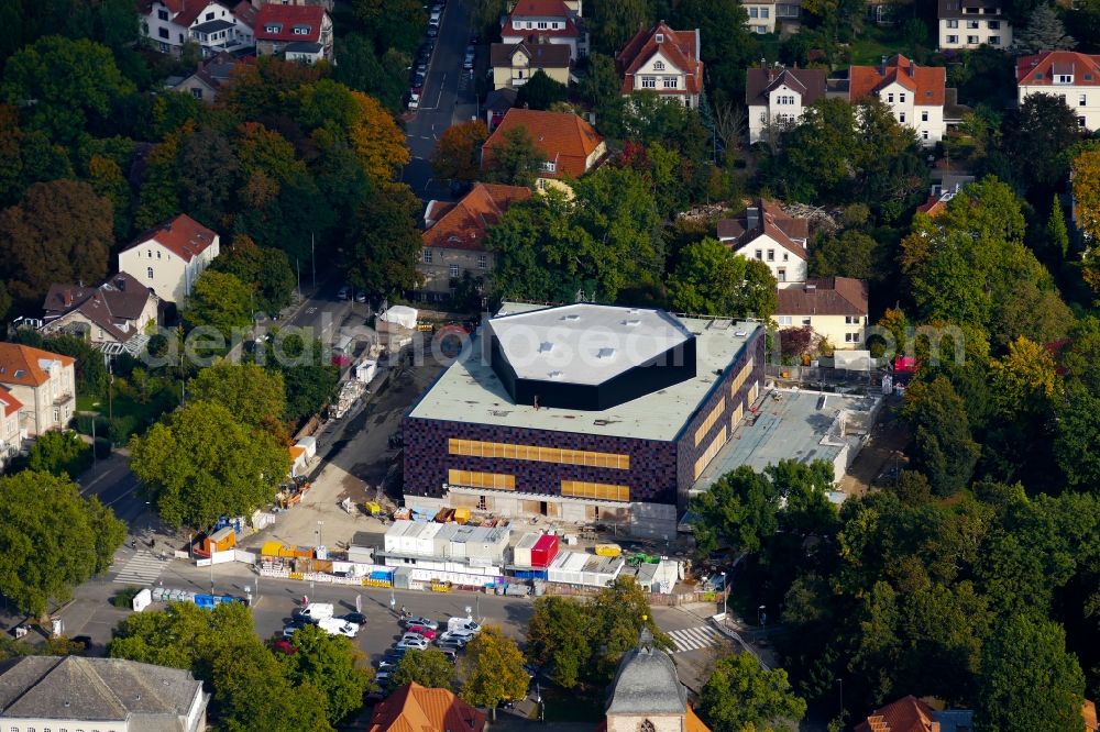 Aerial image Göttingen - Renovation of the building of the indoor arena Stadthalle in Goettingen in the state Lower Saxony, Germany