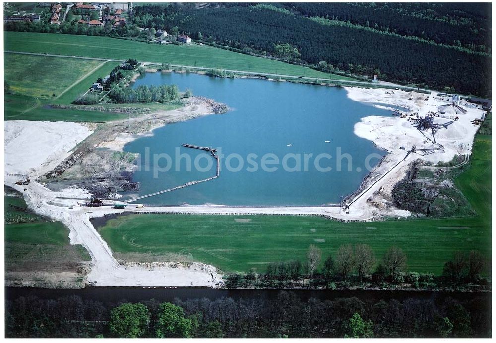 Aerial photograph Burg - Baustellen am Elbe-Havel-Kanal - Verlauf bei Burg.