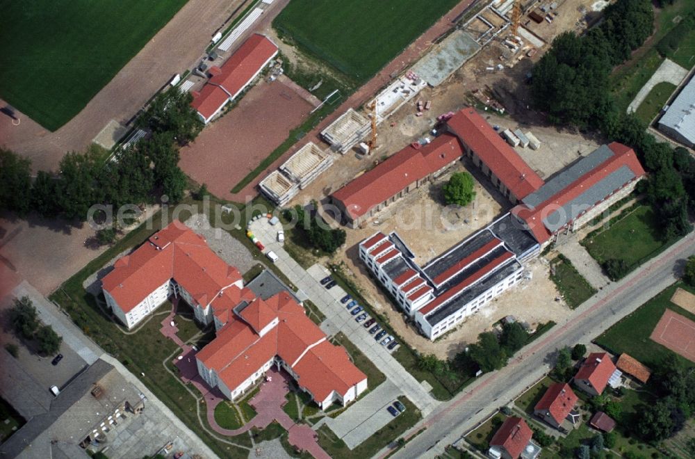 Seelow from above - Construction sites of the building complex of the Diakoniestation Seelow in Brandenburg