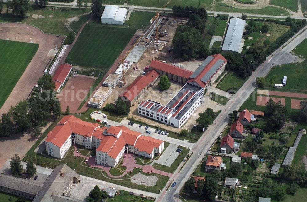 Seelow from above - Construction sites of the building complex of the Diakoniestation Seelow in Brandenburg